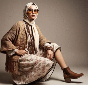 Boho Chic Memakai Suede Jaket Rok Dan Set Matching