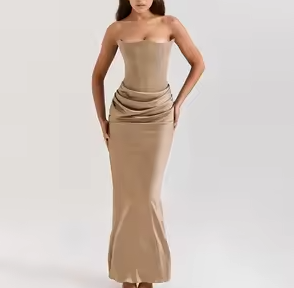 Strapless Dress Gaya Tanpa Tali Bahu Elegan Berdaya Guna